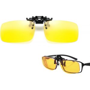 Lunette Jaune Conduite De Nuit Clip Solaire Pour Lunettes De Vue Surlunettes De Soleil Clip Lunettes De Soleil Uv400 Lunettes De Soleil Renversées Lunettes De Soleil De Conduite Polarisées - Neuf