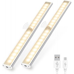 Lampe D'Armoire 6 Led Avec Détecteur De Mouvement, Bande Magnétique, Fonctionne Avec Des Piles (Non Incluses) Veilleuse Chaude Polyvalente De 10 Cm, Cuisine, Couloir, Salle De Bain, Escalier. - Neuf