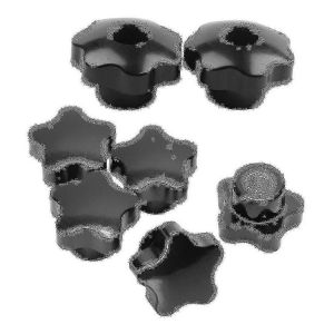 5pcs M8 Filetage Femelle 32mm Tête Étoile Serrage Écrous Bouton Poignée & 2pc M8 X 50mm Diamètre Filetage - Neuf