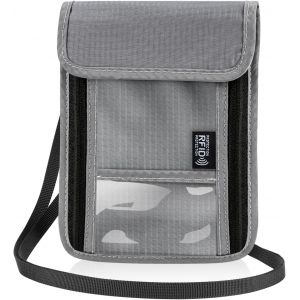 CAUC-Pochette Tour de Cou Voyage Accessoires avec Bloqueur RFID Protege Passeport Portefeuilles - Neuf
