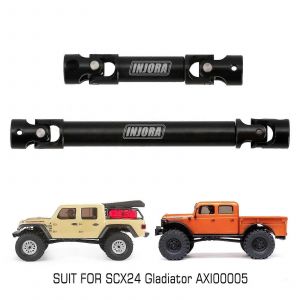 INJORA 2PCS Arbre de transmission en acier Avant Arri&egrave;re Arbre central pour 1/24 RC Crawler Car Axial SCX24 Jeep Gladiator AXI00005 Pi&egrave;ces de mise &agrave; niveau - Neuf