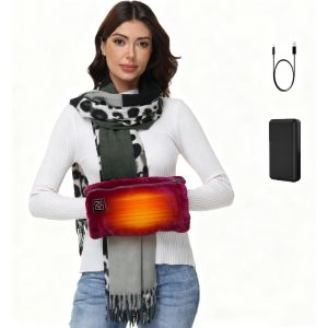 Chauffe-Mains &Eacute;lectrique Sans Fil Avec Batterie Externe De 10 000 Mah - Coussin Chauffant Multifonction Portable Pour Dos, Ventre, Cou, &Eacute;paules - S&ucirc;r Et Doux - Id&eacute;al Pour L'ext&eacute;rieur, Les Voyages - Neuf