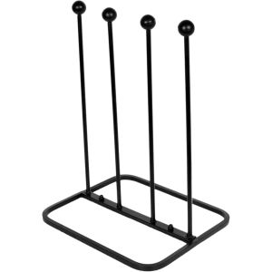 Kgabery-Porte-Bottes,Fonte Étagère À Chaussures Pour 2&4 Paires De Bottes Pour Un Rangement-Support De Démarrage (45x34x5 Cm Cm,Noir) - Neuf