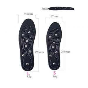 Semelles Magnétiques Noires, 1 Paire De Semelles D'acupression Magnétiques, Semelles De Massage Confortables Pour Hommes Et Femmes, Prévention De La Fasciite Plantaire (35-40) - Neuf