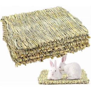 Tapis De Lit Tisse En Herbe Pour Petit Animal, Litiere Pour Lapin, Nid, Jouet A Macher, Jouet Pour Cochon D'inde, Perroquet, Lapin, Hamster, Rat (Lot De 6) - Neuf