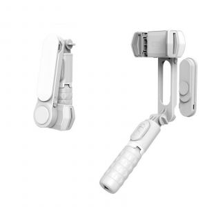 (Blanc) Stabilisateur de Poche, Bluetooth Selfie Stick, la Lumière de Remplissage avec Stabilisateur Intégré dans le Trépied, la Lumière de Remplissage de LED, Intégré Détachable de la Lumière - Neuf