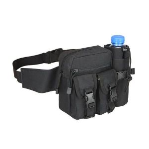 Sac banane tactique utilitaire - Sac banane en nylon durable pour la randonnée, le camping et les aventures en plein air - Sac ceinture réglable et élégant - Neuf