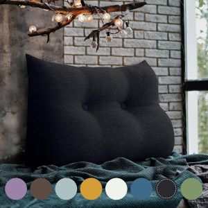 Coussin Dossier Les Gros Coussins Triangulaires Canapé Oreiller De Lecture Gros Coussin De Canapé Coussin Tete De Lit A Une Variété D'Utilisations 60 Cm Gris Anthracite - Neuf