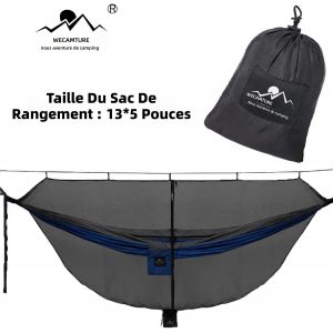 Moustiquaire Hamac XL 11x4.6 Pieds, Tissu Polyester Protection 360 Degres, Fermeture Eclair Diagonale Double Face pour Acces Facile, Adapte a Tous les Hamacs - Neuf