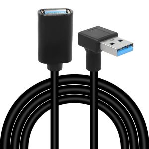 JGD-C&acirc;ble d'extension USB 3.0 90 degr&eacute;s - Fiche USB type A coud&eacute;e vers le haut - Rallonge femelle pour transfert de donn&eacute;es - Disque dur / USB Flash Drive - Neuf