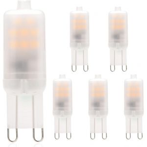 Kalanka-Ampoules Led G9 2w &iquest;&iquest;Quivalent &iquest;&iquest; 15w 20w Halog&iquest;&iquest;Ne Lumi&iquest;&iquest;Re, Blanc Chaud 2700k Ac220-240v, Lampe &iquest;&iquest; Led &iquest;&iquest; Douille G9, Non Dimmable, Sans Scintillement, Lot De 5 - Neuf