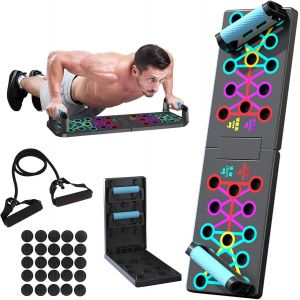 Planche De Pompes 30,5 En 1 Pour Salle De Sport À Domicile, Planche De Pompes Pliable, Équipement D'entraînement De Musculation, Équipement D'entraînement Multifonction[Ela710484] - Neuf