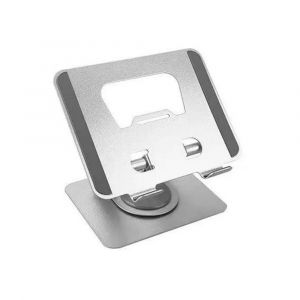 Support De Tablette Pliable Universel &Agrave; Hauteur R&eacute;glable 360 &deg; Support De Bureau Rotatif Pour T&eacute;l&eacute;phone Iphone 15 Ipad Air 13 Samsung Xiaomi.Silver. - Neuf