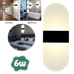 Applique Murale Led 6w, &Eacute;clairage Haut Et Bas, Lampe Acrylique Pour Chambre Et Usage Int&eacute;rieur - Neuf