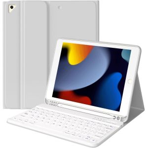 Keyboard Case for iPad 10.2 9th 2021/8th 2020/7th 2019, Keyboard Case for iPad Air 3 10.5, Built-in Pencil Stand BT Keyboard Backlit Auto Sleep/Wake Function(Gray) - Neuf