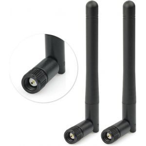 Antenne Wifi 2.4ghz Adaptateur Sma Mâle 3dbi Omnidirectionnel Wifi 10.8 Cm Avec Prise Sma Compatible Pour Antenne Camera Wifi Routeur Wifi Wirelesse Bluetooth ¿2 Pièces ¿ - Neuf