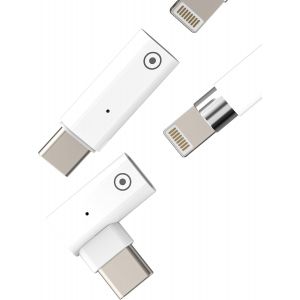 lbgwp60-Lot De 2 Adaptateurs Usb C Mâle Vers Lightning Femelle Pour Ipad Pro - Connecteur De Type C Pour Apple Pencil - Chargeur Adaptateur Pour Stylet 1St Génération - Neuf