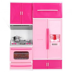 Mini Cuisine Mignonne Et Sure, Design 2 En 1, Ensemble D'accessoires De Cuisine Exquis Pour Enfants, Jouets De Poupee Pour Filles, Cadeau D'anniversaire - Neuf
