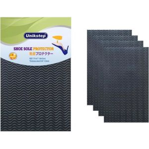 Kalanka-4 Pi&egrave;ces De Protection De Semelle De Chaussure, Design Ondul&eacute;, Fond De Chaussure Et Coussinets Antid&eacute;rapants Auto-Adh&eacute;sifs Sur Le Talon (Noir) - Neuf