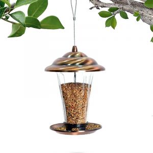 Mangeoire à oiseaux - Mangeoire à oiseaux suspendue - Mangeoires à oiseaux sauvages en métal et en verre - Neuf
