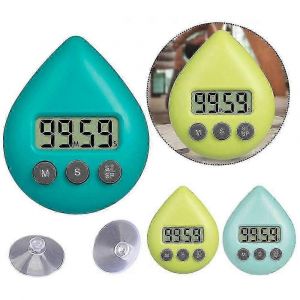 (Bleu) Horloge De Douche Numérique Avec Minuterie, Minuterie Étanche Avec Alarme Et Ventouse Tw - Neuf