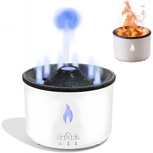 Diffuseur D'Ar&ocirc;me Flamme Volcan Humidificateur,Diffuseur De Parfum D'Huile Essentielle &Agrave; Ultrasons,Flame Aroma Diffuseur D'Huiles Essentielles Humidificateur Pour Maison,Bureau,Chambre - Neuf