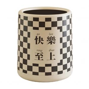 &Eacute;chiquier / Cr&egrave;me Blanc Simple Poubelle Poubelle De Cuisine R&eacute;utilisable Tube Pour Damier De Cuisine &Agrave; La Maison,Sans Couvercle - Neuf