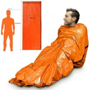 Sac De Couchage De Survie, Sac De Couchage D'urgence Pour Camping En Plein Air Et Sac De Survie Imperméable, Équipement Imperméable, Couvertures De Randonnée, Kit 213 X 90 Cm - Neuf