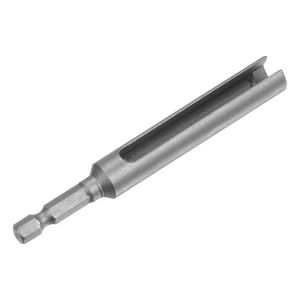 100mm Longueur Tournevis à Écrou Hexagonal x 1 Pièce 8mm Prise Fendu Extension Embout Pointe pour Ingénierie Installation,[Gris] - Neuf