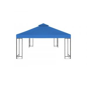 Housse de remplacement pour tonnelle à deux niveaux 3 x 3 m - Bleue, polyester 300D durable, installation facile, résistante aux intempéries - Neuf