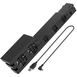 acdsgd-Ventilateur de Refroidissement USB Super Externe &agrave; 5 temp&eacute;ratures avec c&acirc;ble USB, Noir pour Console de Jeu PS4 Pro - Neuf