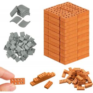 lbgwp60-80 Pi&egrave;ces Mini Brique De Construction, Simulation Miniature Briques, Mini Briques Miniatures, Pour La Simulation De Sc&egrave;nes De Construction Pour Les Enfants (Effet R&eacute;aliste) - Neuf