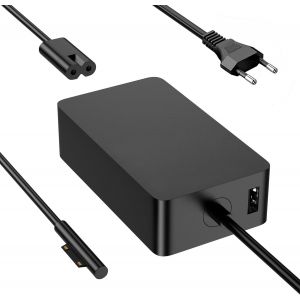 Chargeur Surface Pro 65W pour Surface Pro 11,10,9, 8, 7+, 7, 6, 5, 4, 3, X, Surface Laptop 1/2/3/4/5/6, Surface Go 4/3/2/1, Surface Book 3/2/1, avec Un USB Port - Neuf