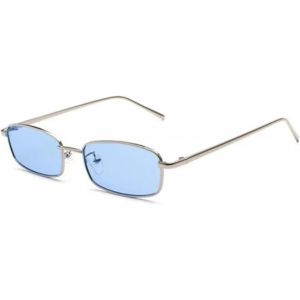 Lunettes De Soleil Rectangulaires Classiques Rétro Fines Monture En Métal Verres Vintage Rectangle Couleur Bonbon Lunettes De Soleil - Neuf