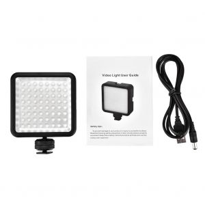 Lampe de remplissage video 6000 K a 64 LED pour appareil photo reflex numerique et camescope - Neuf