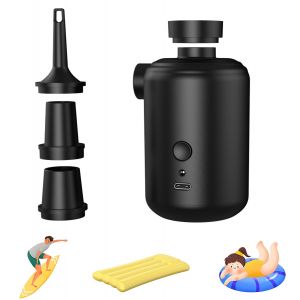 Pompe À Air Électrique, Rechargeable 3600mah, Gonfleur/Dégonfleur De Matelas Avec 4 Buses, Pompe À Air Portable Pour Matelas, Coussins De Camping, Matelas D'eau, Bateaux, Anneaux De Natation. - Neuf