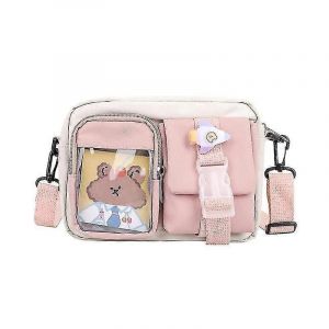 Nouveau sac &agrave; bandouli&egrave;re transparent multi-poches de style kawaii,sac &agrave; bandouli&egrave;re,sac pour enfants - Neuf