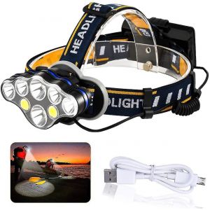 Lampe Frontale Rechargeable Pour Camping, Cyclisme, Pêche - Neuf