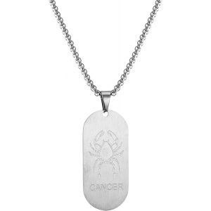 Trahoo-Collier Signe Astrologique Pendentif Argent/Or/Noir Zodiaque Collier Cadeau De Noël Hommes - Neuf