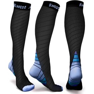 Asfasfq-Bas De Contention Femme Et Homme, Chaussettes De Contention, Chaussette De Compression Pour Le Sport, Le Fitness, La Course, La Randonnée, Les Voyages, Le Cyclisme - Neuf