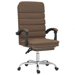 Fauteuil de massage inclinable de bureau informatique &eacute;tude tissu brun Helloshop26 02_0025419 - Neuf