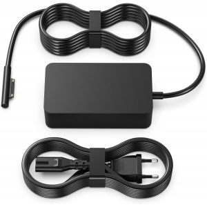 Chargeur Surface Pro, 65W Chargeur Microsoft Surface pour Surface Pro 9/8/7+/7/6/5/4/3/X, Surface Laptop 5/4/3/2, Surface Laptop Go 4/3/2/1, Laptop Studio, Surface Go 3/Go 2/Go 1, Surface Book 3/2/1 - Neuf