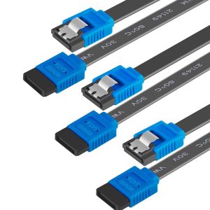 Câble Sata Iii, Lot De 3 Câble Sata Iii 6 Gb/S Straight Disque Dur Ssd Câble De Données Avec Loquet De Verrouillage 45,7 Cm Pour Disque Dur Sata, Ssd, Pilote, Cd, Cd Writer,Bleu[BLE7110659] - Neuf