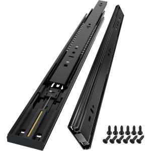 Glissières pour tiroirs,capacité de charge jusqu'à 45 KG,avec fermeture amortie et roulements à billes,Extension 300 350 400 450 500 550 600 mm,1 Paire (2 pièces).[A18] - Neuf