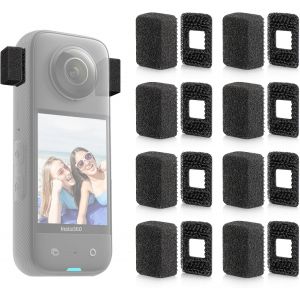 Bonnette Micro Anti Pop-Mousse Micro Anti Vent Anti Bruit Professionel Filtre en Mousse Compatible avec Caméra d'action Insta360 X4¿Insta360 X3 pour Sport,Voyage (8 Pièces) - Neuf
