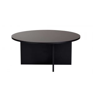 Table basse en bois "Soleil" - 90 x 90 x 40 cm - Bois Noir - Neuf
