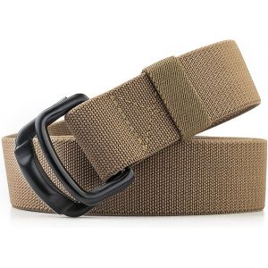 Cauc-Ceintures Homme, Femme Ceinture &Eacute;lastique Jeans Ceinture Tactique Militaire En Toile Nylon Molle D-Ring Boucle Sangle R&eacute;glable Pour Sport Ext&eacute;rieur Pratique Et Durable 1.5 - Neuf