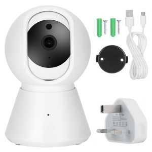 Camera De Surveillance Panoramique Sans Fil 1080p 360 Degres, Babyphone Nanny Cam, Royaume-Uni, 100-240 V - Neuf