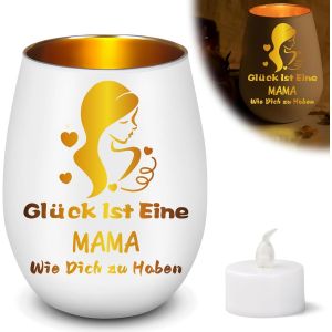 Kalanka-Photophore En Verre Avec Gravure - Cadeau Pour Maman - Photophore Personnalisé Avec Gravure - Cadeau Pour La Fête Des Mères - Cadeaux Spéciaux Pour Maman (Mmr) - Neuf