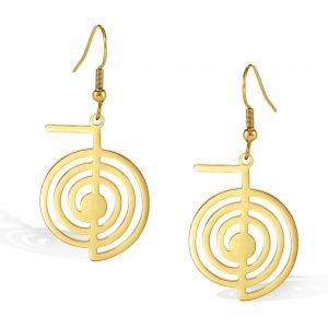 Kal-Collier Reiki Cho Ku Reiki Symbole D'énergie De Guérison Yoga Power Géométrie Sacrée Pendentif Reiki Collier Boucles D'oreilles Pendantes Pour Femme Méditation Protection Amulette Bijoux - Neuf